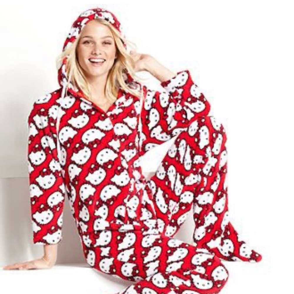 Hello Kitty SANRIO Onesie pajamas. Adult Medium Cozy!